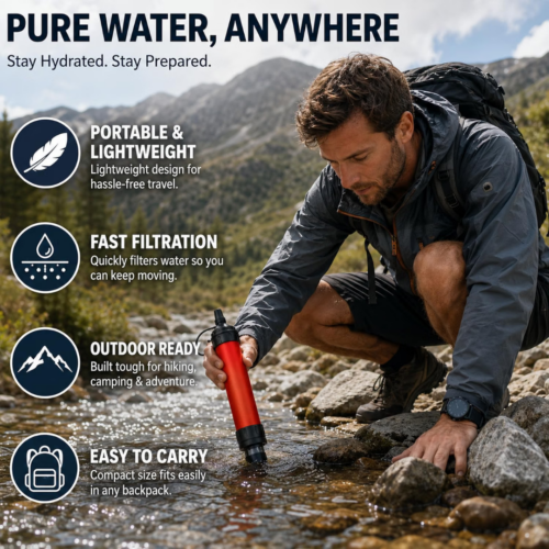 Pureflow Emergency Water Filter Straw (Upgraded Version [year]) - Official Retailer