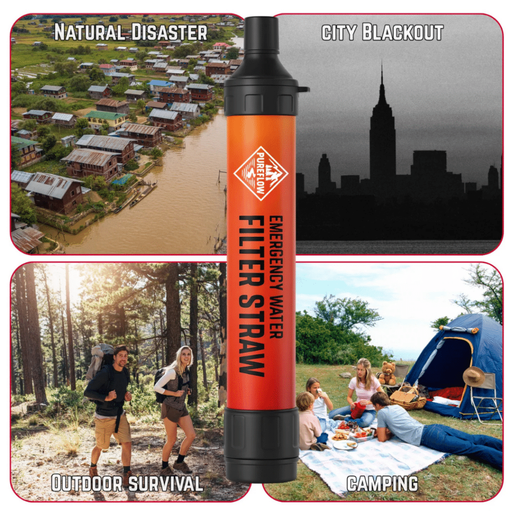 Pureflow Emergency Water Filter Straw (Upgraded Version [year]) - Official Retailer